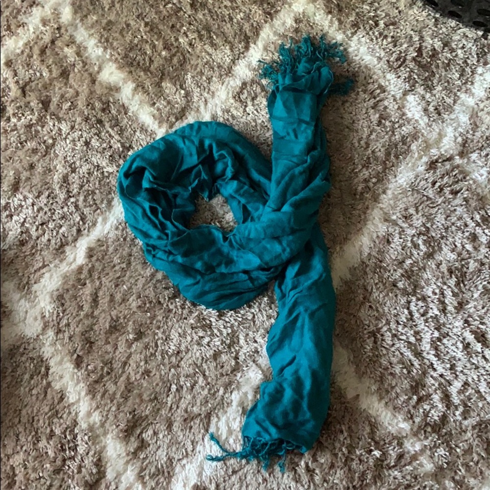 TEAL WIDE SCARF
